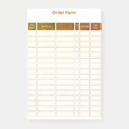 order form post it note