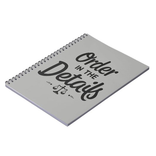 Order in the Details – Court Clerk  Notitieboek (Linkerzijde)