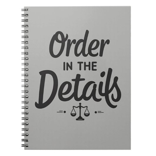 Order in the Details – Court Clerk Notitieboek (Voorkant)