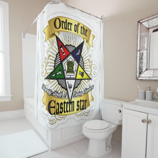 Order of Eastern Star Douchegordijn (In situ)