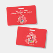 Order of Eastern Star (OES) Name Badge (Voor- en achterkant)