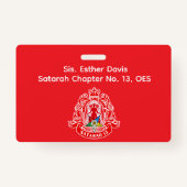 Order of Eastern Star (OES) Name Badge (Voorkant)