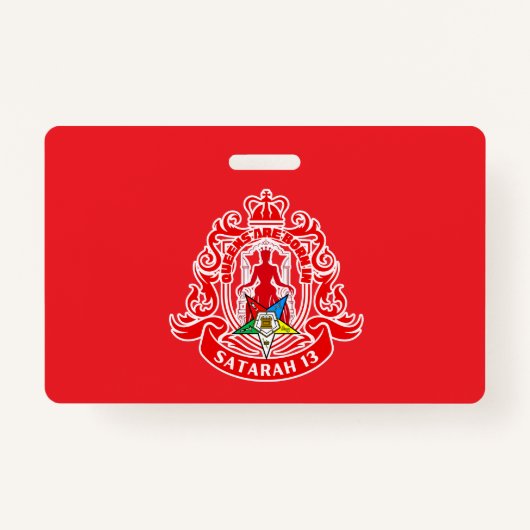 Order of Eastern Star (OES) Name Badge (Achterkant)
