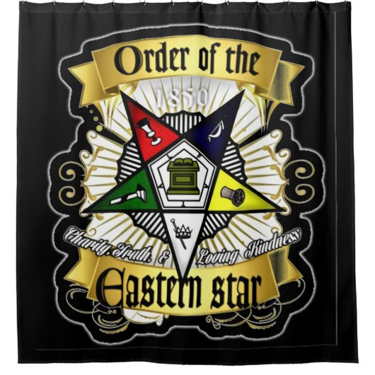 Order- of Eastern Star Shower-gordijn Douchegordijn (Voorkant)