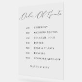 Order of Events Wedding Sign Minimalist Timeline  Acryl Bord (Hoek)