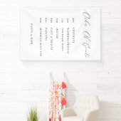 Order of Events Wedding Sign Minimalist Timeline Spandoek (Insitu)