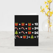 Order Of Operations Quiz Christmas Math Teacher 67 Kaart (Gele Bloem)