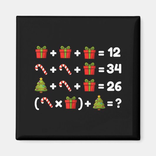 Order Of Operations Quiz Christmas Math Teacher 67 Magneet (Voorkant)