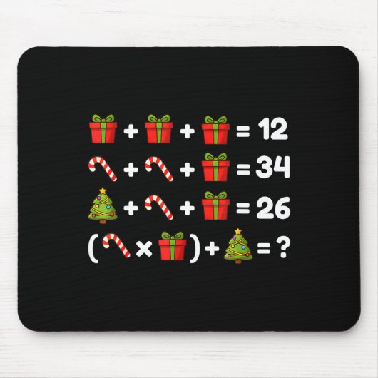 Order Of Operations Quiz Christmas Math Teacher 67 Muismat (Voorkant)