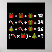 Order Of Operations Quiz Christmas Math Teacher 67 Poster (Voorkant)