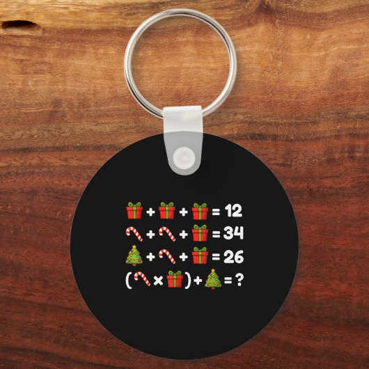 Order Of Operations Quiz Christmas Math Teacher 67 Sleutelhanger (Voorkant)