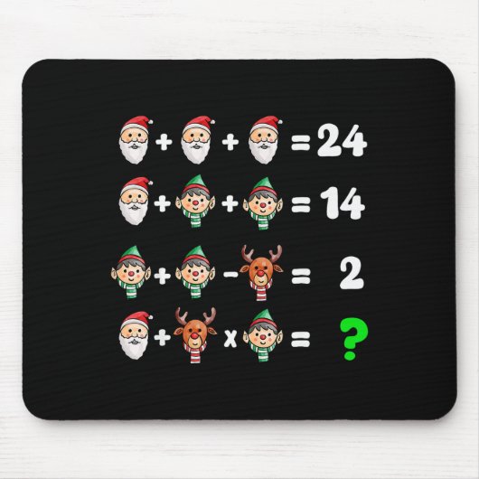 Order Of Operations Quiz Christmas Math Teacher Xm Muismat (Voorkant)