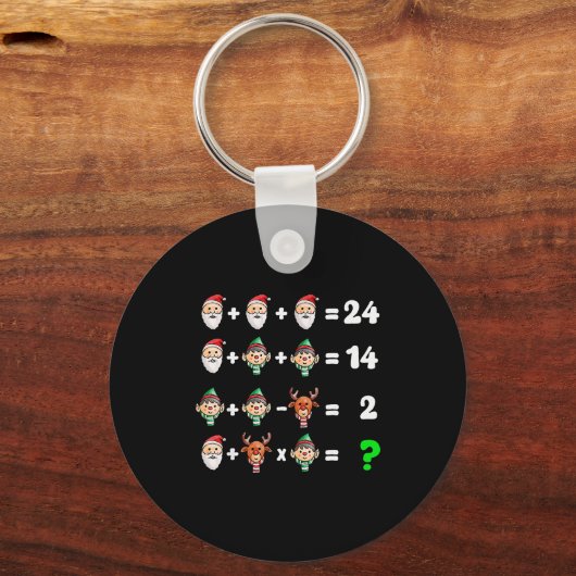 Order Of Operations Quiz Christmas Math Teacher Xm Sleutelhanger (Voorkant)