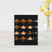 Order Of Operations Thanksgiving Quiz Funny Math T Kaart (Gele Bloem)