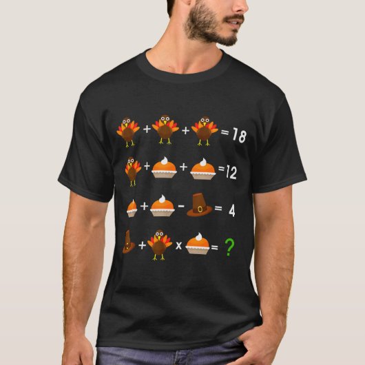 Order Of Operations Thanksgiving Quiz Funny Math T T-shirt (Voorkant)