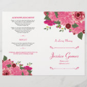 Order of Service Funeral Program Flyer (Voorkant)