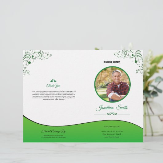 Order of Service Funeral Program Flyer (Staand voorkant)