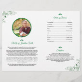 Order of Service Funeral Program Flyer (Achterkant)