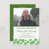 Order of Service Shamrock Funeral Program Kaart (Voorkant / Achterkant)