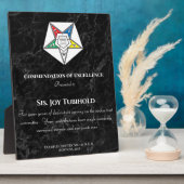 Order of the Eastern Star Award Plaque Fotoplaat (Zijkant)