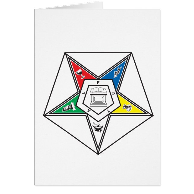 Order of the Eastern Star embleem wenskaarten (Voorkant)