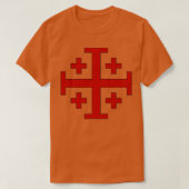 Order of the Holy Sepulchre Fivefold Cross T-shirt (Design voorkant)