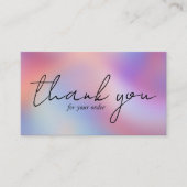 Order THANK YOU Pretty Minimalist Blur Rainbow Visitekaartje (Voorkant)