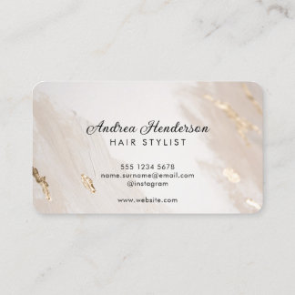 Orderhaar Stylist Visitekaartjes, Gold Beauty Visitekaartje