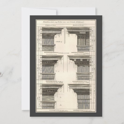 Orders van architectuur, Entablatures (Voorkant)