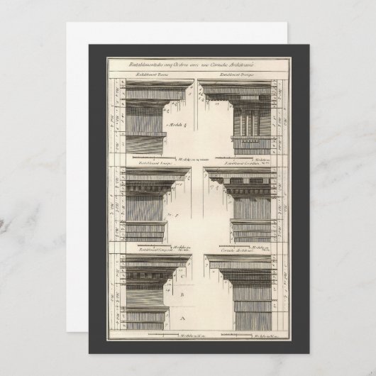 Orders van architectuur, Entablatures (Voorkant / Achterkant)