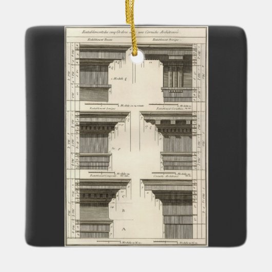 Orders van architectuur,  Entablatures Keramisch Ornament (Voorkant)