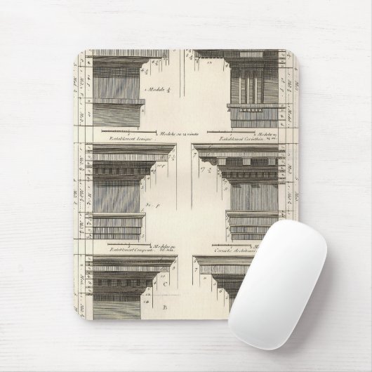 Orders van architectuur,  Entablatures Muismat (Met muis)