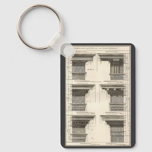 Orders van architectuur,  Entablatures Sleutelhanger (Voorkant)