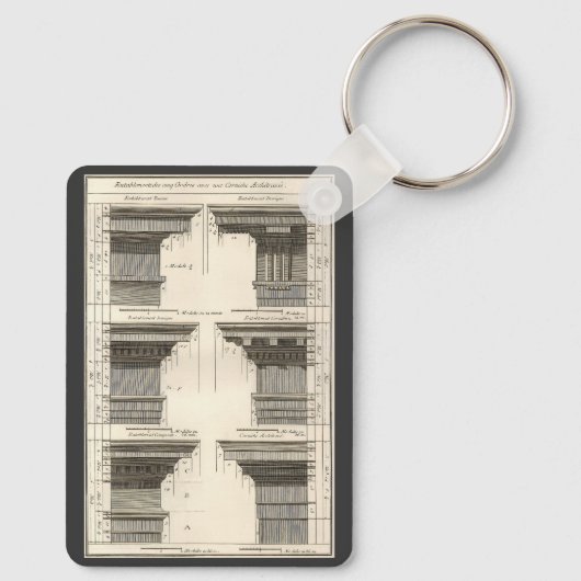 Orders van architectuur, Entablatures Sleutelhanger (Achterkant)