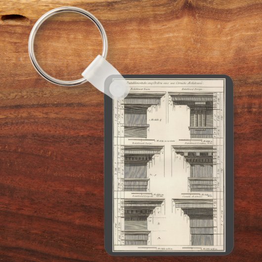 Orders van architectuur, Entablatures Sleutelhanger (Voorkant)