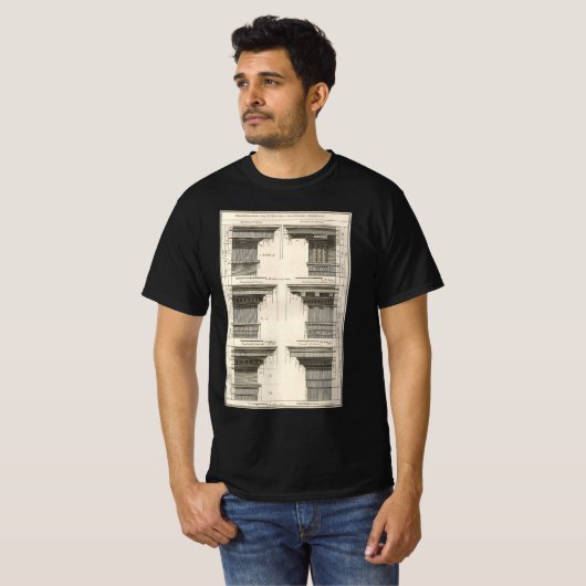 Orders van architectuur,  Entablatures T-shirt (Voorkant volledig)