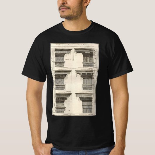 Orders van architectuur,  Entablatures T-shirt (Voorkant)