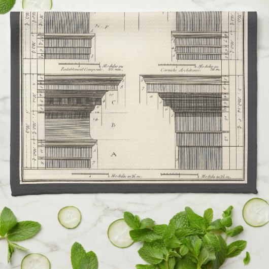 Orders van architectuur, Entablatures Theedoek (Gevouwen)