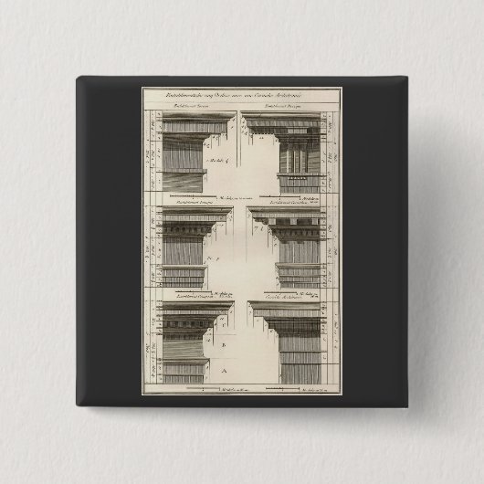 Orders van architectuur,  Entablatures Vierkante Button 5,1 Cm (Voorkant)
