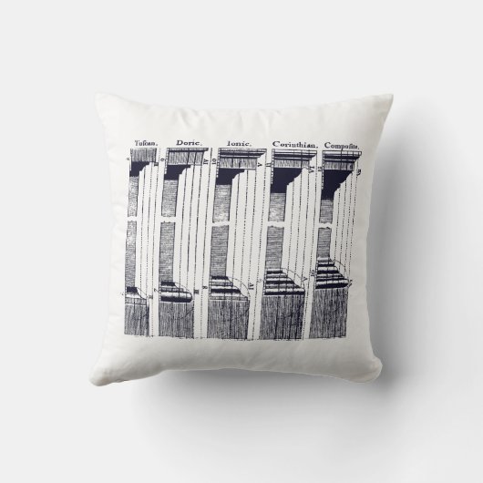 Orders van de  illustratie van de architectuur kussen (Achterkant)