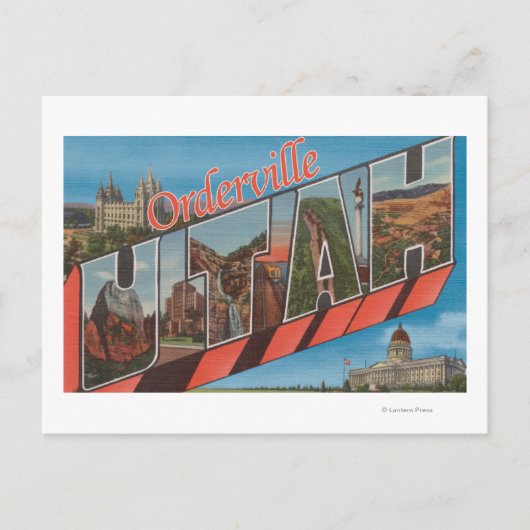 Orderville, Utah - Grote letterscènes Briefkaart (Voorkant)