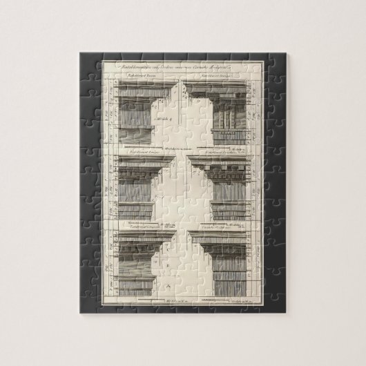 Ordes van Architectuur, Vintage Entablaturen Legpuzzel (Verticaal)