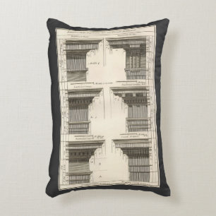 Ordes van Architectuur, Vintage Entablementen Accent Kussen