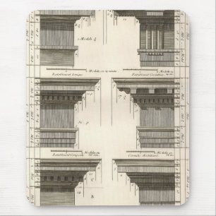 Ordes van Architectuur, Vintage Entablementen Muismat