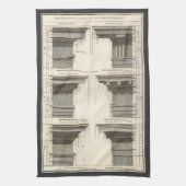 Ordes van Architectuur, Vintage Entablementen Theedoek (Verticaal)