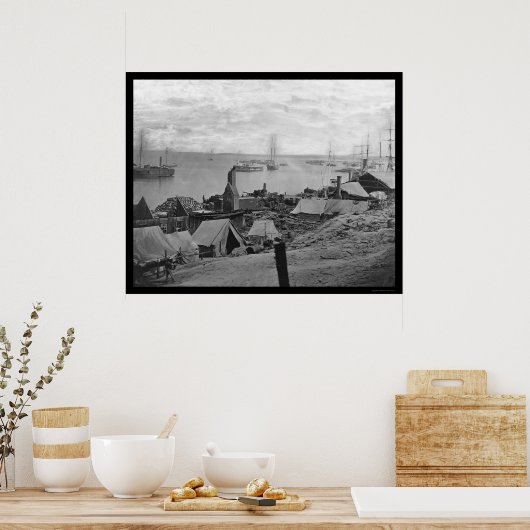 Ordinance Barge Explosion at City Point 1864 Poster (Keuken)