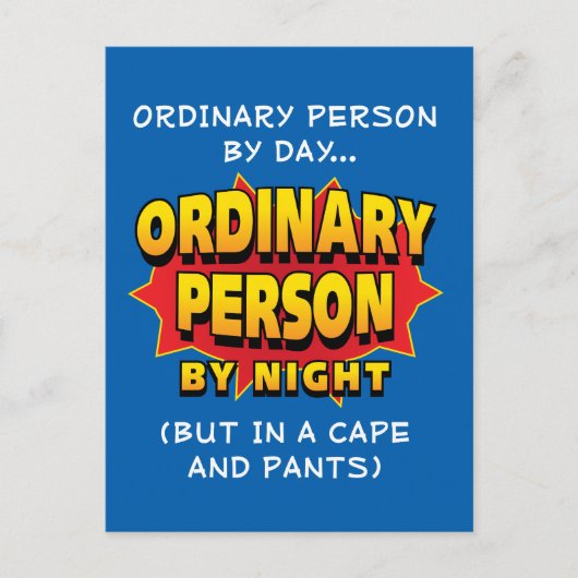 Ordinary Superheld Briefkaart (Voorkant)