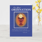 Ordinatie Gefeliciteerd Host en Cup Kaart (Gele Bloem)