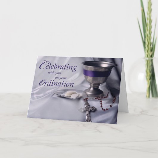 Ordinatie, Gefeliciteerd Kelk, Rozenkrans Kaart (Voorkant)