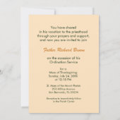 Ordinatie Service uitnodiging met Lelies en Kruis (Achterkant)